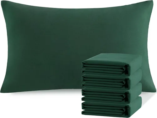 Vista 21 de NTBAY Juego de fundas de almohada estándar, paquete de 2 fundas de almohada de microfibra cepillada de 20 x 26 pulgadas, suaves, sin arrugas