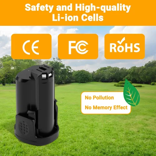 Vista 7 de Joiry Batería de iones de litio de repuesto de 12 V 3000 mAh con mayor seguridad y mayor tiempo de funcionamiento, compatible con herramientas