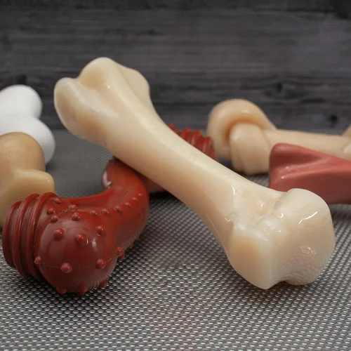 Vista 8 de Nylabone Big Chew Knuckle Bone Power - Juguete masticable para perros grandes, juguetes duraderos para masticadores agresivos, juguetes masticables