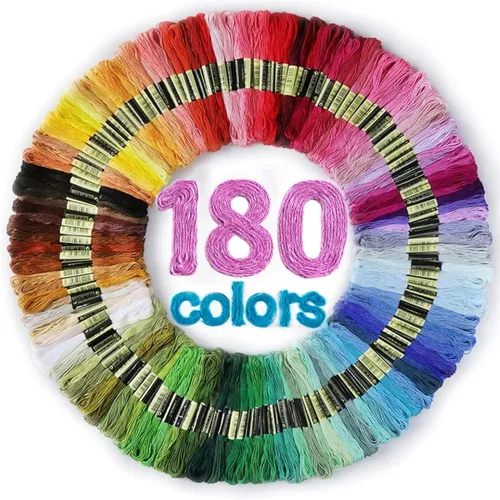 Vista 12 de LOVIMAG Hilo de bordar, 60 piezas, pulsera de la amistad, hilo de hilo