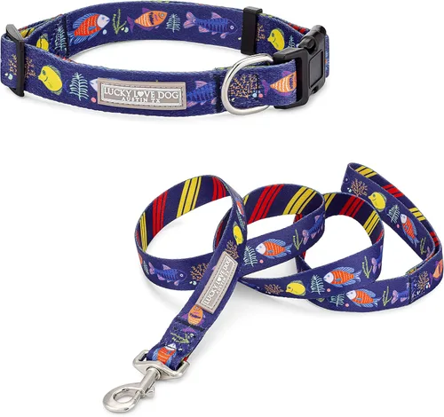 Vista 12 de Lucky Love Dog - Collar de perro ajustable con hebilla de fácil clic para pequeños a grandes, duradero y cómodo para perros machos y hembras, collar