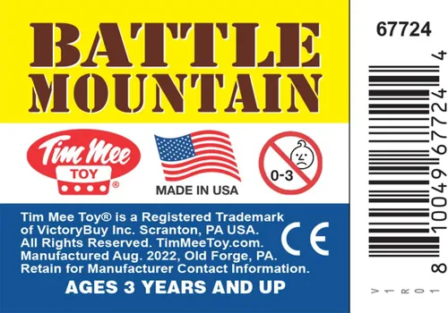 Vista 7 de TimMee Battle Mountain Scenery - Figura marrón para exhibición y terreno de juego, fabricado en Estados Unidos