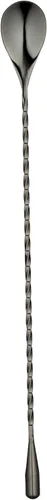 Restaurantware Bar Lux - Cuchara de barra de 12 pulgadas, 1 cuchara agitadora de cóctel con mango de sacacorchos, cuchara mezcladora larga de acero