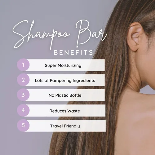 Vista 2 de Eclectic Lady Blackberry - Barra de jabón de champú con aceite de argán puro, proteína de seda, proteína de miel y extractos de flor de caléndula