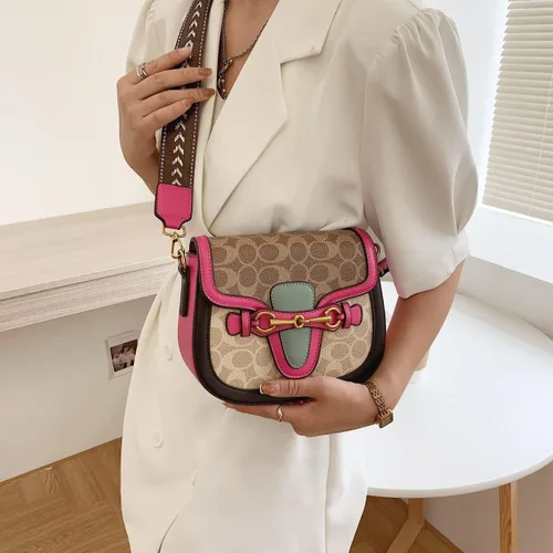 Vista 6 de Bolsos cruzados pequeños para mujer - Bolso de cuero - Diseño de moda - Hebilla dorada