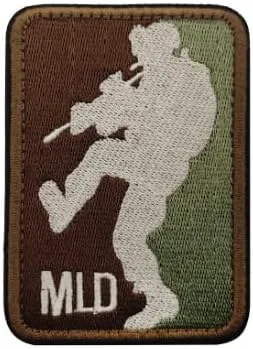 Vista 3 de Parche de bordado para puerta de la liga mayor, 2 piezas, táctico, militar, moral DIY, emblema, herramienta de engranaje, apliques con gancho
