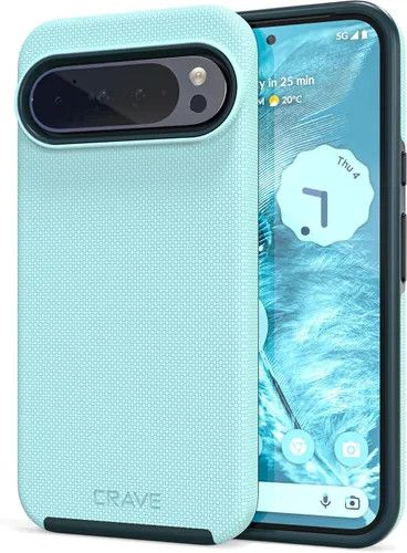 Vista 26 de Crave Dual Guard para Google Pixel 6 Pro, funda de doble capa de protección contra golpes para Google Pixel 6 Pro - Aguamarina