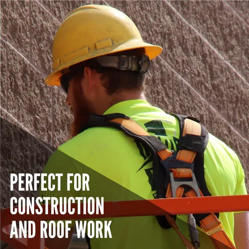 Vista 4 de Malta Dynamics Warthog - Arnés de seguridad con protección contra caídas, patas con hebilla de lengua y almohadilla X, arnés de cuerpo completo