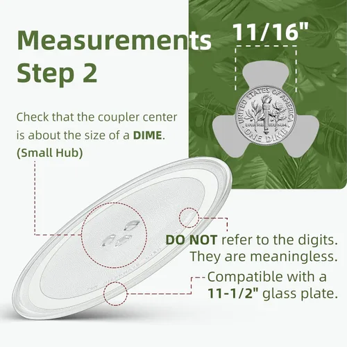 Vista 3 de Tocadiscos de microondas de 11.5 pulgadas compatible con Whirlpool W11443145 W11401221, placa de vidrio de repuesto para microondas de 11 1/2