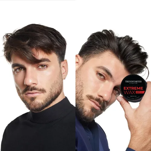 Vista 2 de TRENDSTARTER Cera para el pelo - Extreme, 4oz - Acabado mate - Pomada para el cabello a base de agua premium sin escamas para todos los tipos