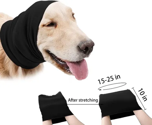 Vista 3 de Orejas silenciosas para perros que ladran la ansiedad, fundas para las orejas de perro, 2 unidades, orejeras auditivas, protección contra