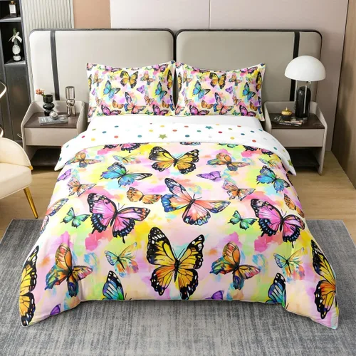 Vista 8 de Funda de edredón 100% algodón con diseño floral de margaritas, funda de edredón de flores hippie tamaño individual para decoración de dormitorio