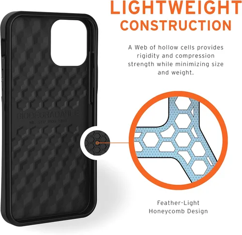 Vista 6 de URBAN ARMOR GEAR UAG - Carcasa para iPhone 11 Pro [pantalla de 5,8 pulgadas] Biodegradable Outback [negro] 100% biodegradable 100% compostable