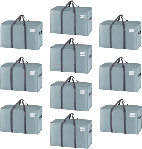 Vista 37 de VENO - Paquete de mudanzas, cajas de almacenamiento para embalaje universitario con tapas alternativas, para dormitorio, extragrande, asas