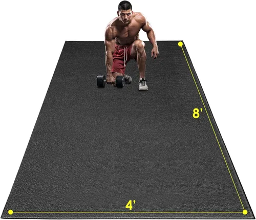 Vista 9 de Large Exercise Mat, 8' x 6'/8' x 4'/6' x 4' Extra Durable Workout Mats for Home Gym Flooring, High-Density Gym Mats Cardio Mat for Jump Rope, MMA