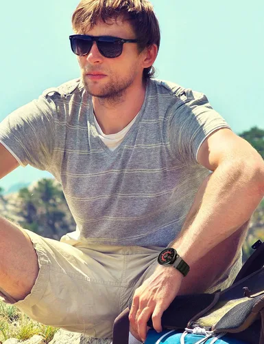 Vista 3 de Correa de nylon compatible con Samsung Galaxy Watch 7/FE/6/5 Pro 4 3/Watch 4 6 Classic/Active/Gear S2 S3 Frontier, correa de bucle deportivo de 20