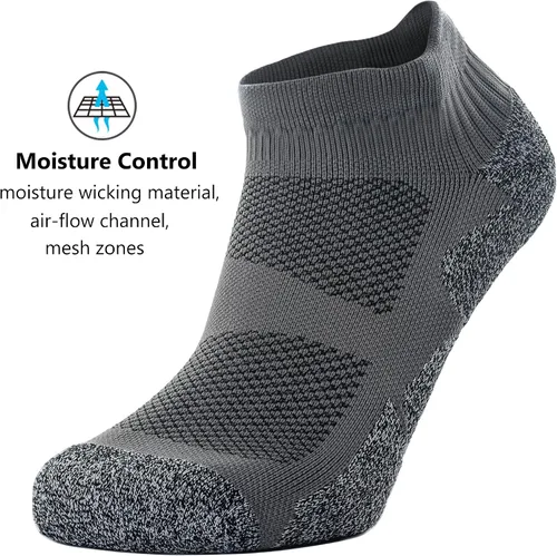 Vista 11 de CWVLC - Calcetines deportivos, hasta el tobillo, de compresión, acolchados, unisex, paquete variado 3 pares sandía