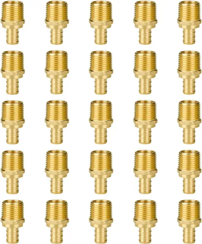 Vista 49 de SUNGATOR Paquete de 50 accesorios Pex de 1/2" en T, accesorios Pex de 1/2 pulgada en T, sin plomo, de latón, certificados NSF