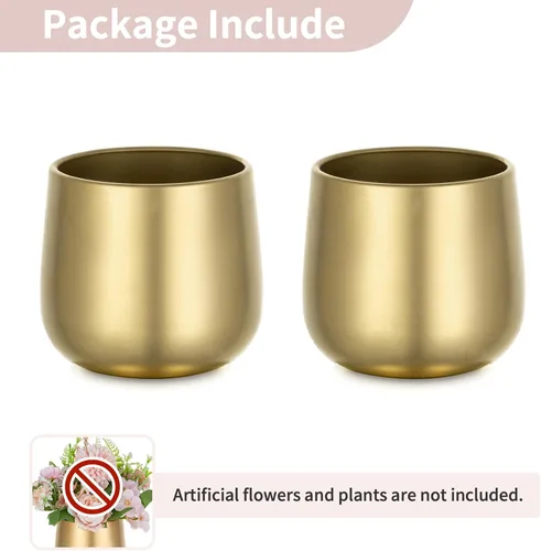 Vista 7 de NUPTIO Jarrones Dorados Pequeños para Centros de Mesa: 2 Piezas Jarrón de Trompeta de Flores Vintage de 3.94 Pulgadas Jarrón de Compota de Metal