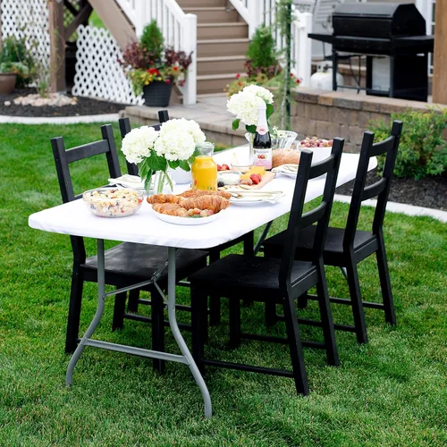 Vista 7 de Mantel ajustable elástico de granja, 24 x 36 pulgadas, mantel rectangular para mesa plegable de 3 pies, estampado de árboles de pinos de invierno