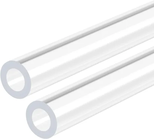 DMiotech 2pcs 0.236 in x 0.394 in 12" tubo de acrílico transparente rígido tubo de plástico para acuario tubería de agua, sistema de refrigeración
