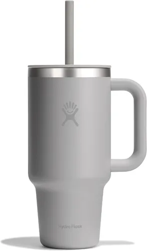 Vista 14 de Hydro Flask Vaso de Viaje con Asa, Tapa y Pajita - Acero Inoxidable Aislado en 24 Oz Aloe