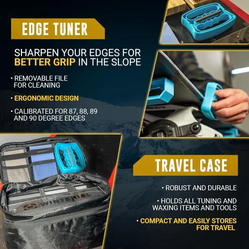 Vista 3 de Winterial Snowboard and Ski Tuning Kit, with Iron, All-Temp Snowboard Wax, Angled Edge Tuner File