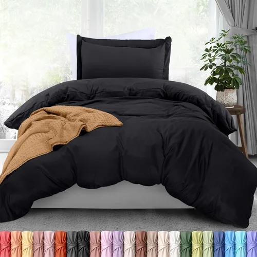 Vista 9 de Utopia Bedding Juego de funda de edredón tamaño individual - 2 piezas con cierre de cremallera - 1 funda de edredón 68X90 pulgadas y 1 funda de Beige