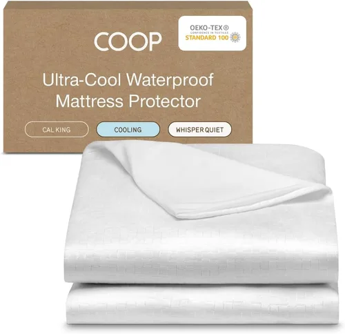 Vista 9 de Coop Home Goods Protector de colchón impermeable ultra fresco, tamaño individual, protector de colchón refrescante, lavable a máquina, funda de cama