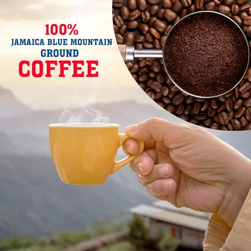 Vista 4 de Hierro Lion 100 Jamaica Blue Mountain Café recién asado y molido tostado medio molido 8oz