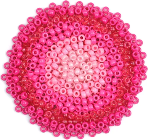 Vista 24 de Cuentas de Pony de Plástico Coloridas para Pulsera para Hacer Joyas para Pulseras de Amistad 6x9mm Multicolor para Cuentas Trenzado de Cabello