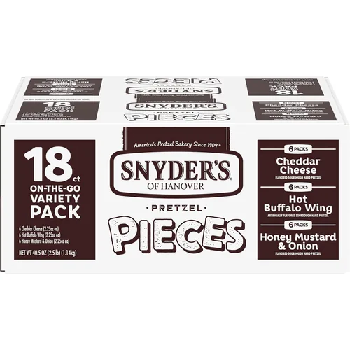 Vista 10 de Sándwiches de Pretzel de Snyder's of Hanover, Queso Cheddar, Paquetes de Aperitivos, 30
