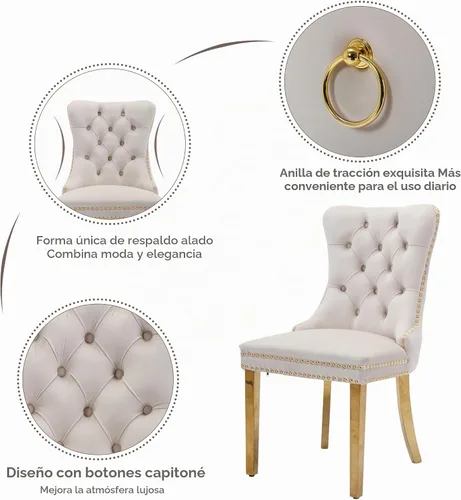 Vista 8 de Baysitone Juego de mesa de comedor de cristal de 51 pulgadas para 4, juego de 5 piezas de comedor moderno, mesa de cocina rectangular de vidrio