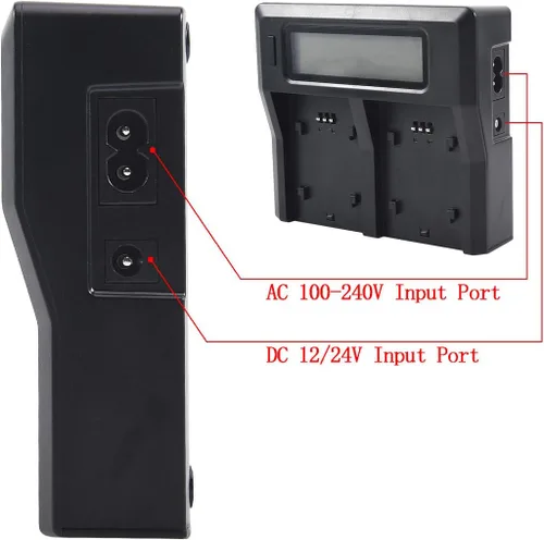 Vista 4 de DSTE Reemplazo para cargador de batería dual de 1.5A compatible con Canon LP-E19 LP-E4N LP-E4 con puerto USB como LC-E19
