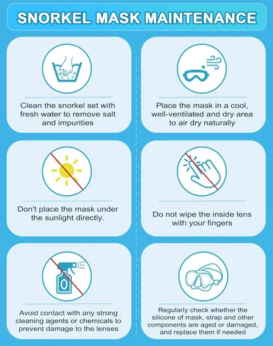 Vista 8 de Greatever - Set de esnórquel seco, visión panorámica ancha, máscara de buceo anti vaho, equipo profesional de esnórquel