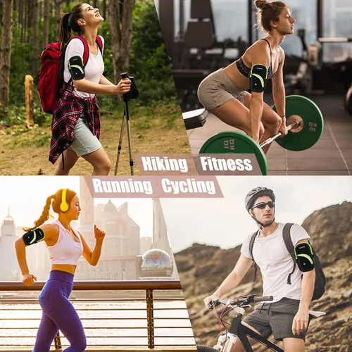 Vista 4 de Brazalete para teléfono celular para correr, entrenamiento, ejercicio, deportes, bandas de brazo, bolsa de bolsa, brazalete para correr para iPhone