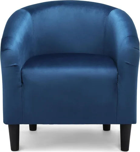 Vista 23 de Topeakmart Silla de barril, silla de acento de sherpa suave, silla auxiliar de club, estilo moderno, asiento profundo, sillón de barril para sala