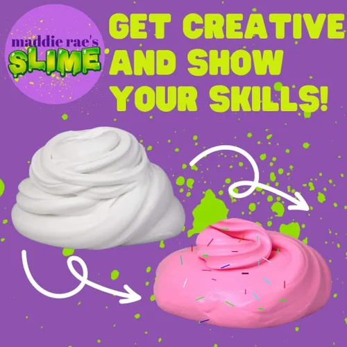 Vista 6 de SCS Direct Maddie Rae Slime Clay (paquete de 2) no tóxico, fórmula de espuma de arcilla sin desorden para efectos únicos de mantequilla cremosa