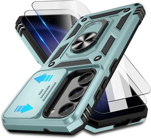 Vista 53 de Funda para Samsung Galaxy Note 20 5G con (2 piezas) protector de pantalla HD, resistente a prueba de golpes con soporte de rotación de 360°