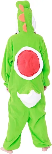 Vista 9 de SAZAC Kigurumi Super Mario Bros. Yoshi - Mono de disfraz de Halloween Verde