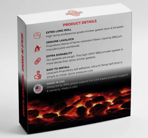 Vista 2 de LavaLock® Junta de repuesto de alta temperatura para Vision Grill 1 x 1/4 extra gruesa tamaño correcto