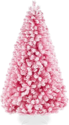 Vista 11 de Best Choice Products - Árbol artificial de Navidad flocado, pino de 1.4 m, premium, sin iluminación, con ramas completas, soporte de metal - Verde