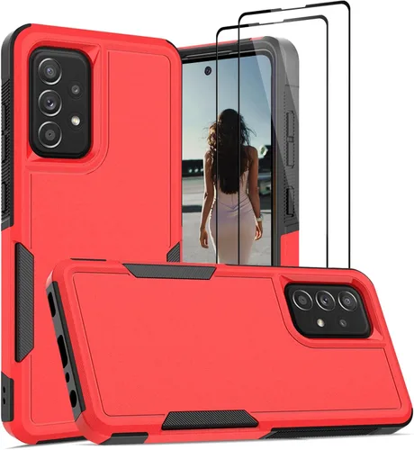 Vista 9 de Jeylly Funda para Samsung Galaxy A52 5G / A52s 5G, resistente a prueba de golpes, antiarañazos, suave, parachoques duro, PC resistente, cubierta