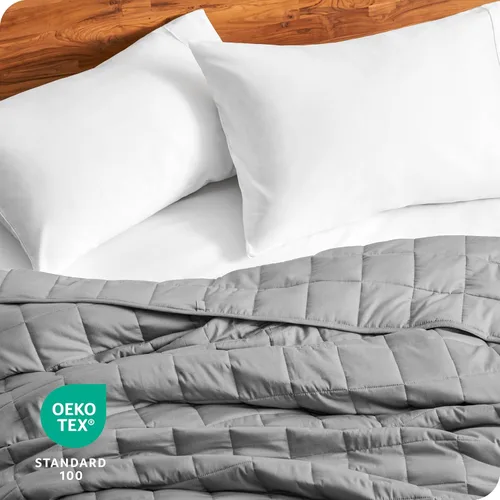 Vista 39 de Bare Home Manta con peso tamaño Twin o Full 7 libras (40" x 60") - Totalmente natural 100% algodón - Manta pesada premium con cuentas de vidrio