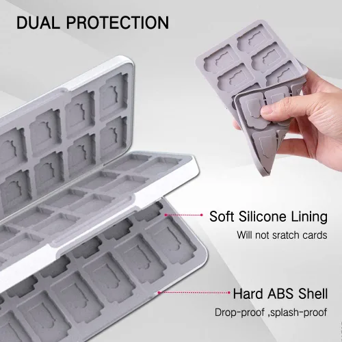 Vista 2 de 48 Switch Game Card Case for Nintendo Switch OLED, Switch Lite, Cute 48 Game Holder Cartridge Case for Game Cards and SD Cards, Kawaii Portable