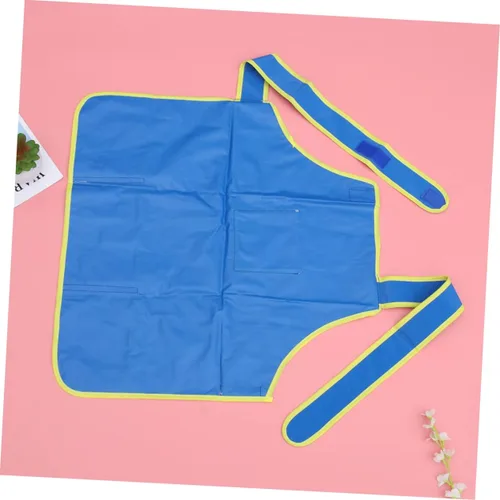 Vista 2 de SOLUSTRE Art Smock for DIY Painting Drawing Apron for Ages Blue for Creative Fun and Mess Crafts