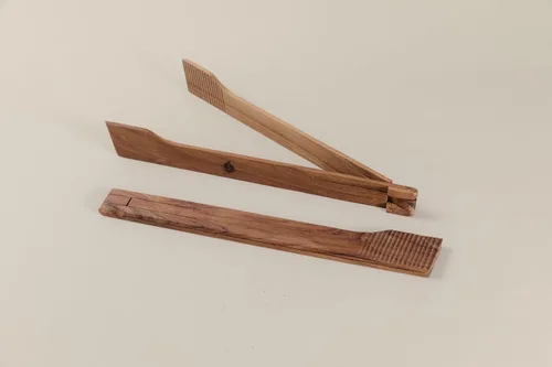 Vista 7 de Pinzas para ensalada de primavera súper delgadas servidor de mano de ensalada de madera de teca de 0.1 x 0.1 x 12 pulgadas de utensilios de cocina