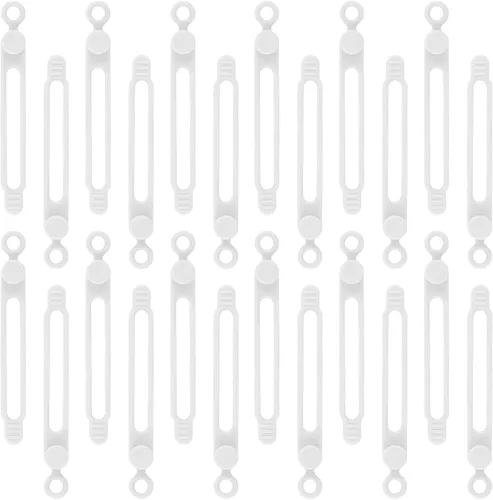 Vista 11 de 24 bridas de silicona para cables, organizador de cables reutilizables para cargar cables en oficina, escuela, hogar, envolturas elásticas multiusos