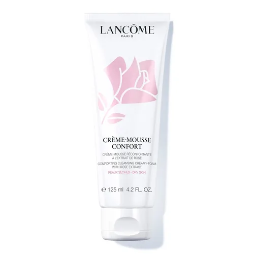 Lancôme Créme Mousse Confort - Limpiador facial espumoso | Limpiador en crema reconfortante y removedor de maquillaje con aceite de rosa mosqueta |