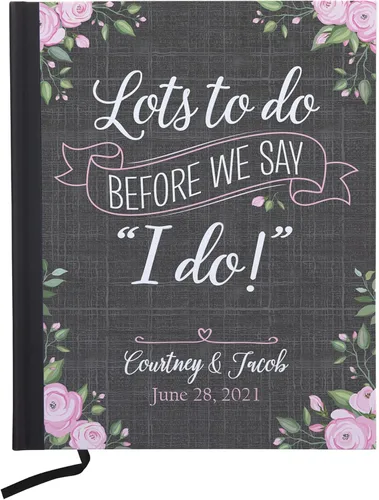 Let's Make Memories Cuaderno personalizado para novias, planificador de boda, organizador de recuerdos, mensaje personalizado